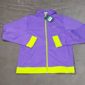 Nike Jacket Girls Size Extra Large xl Purple  Volt Green Full Zip Sweatshirt New